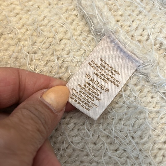 Free People Cream Fuzzy Cardigan Sweater - Picture 8 of 8